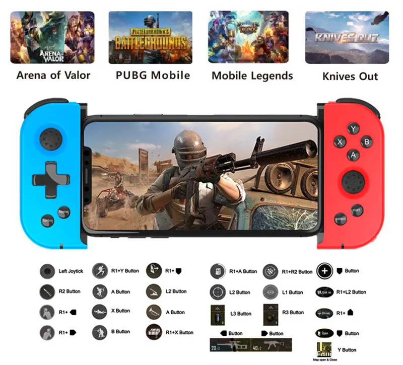 Телескопический игровой контроллер X6Pro с Bluetooth беспроводной геймпад триггер