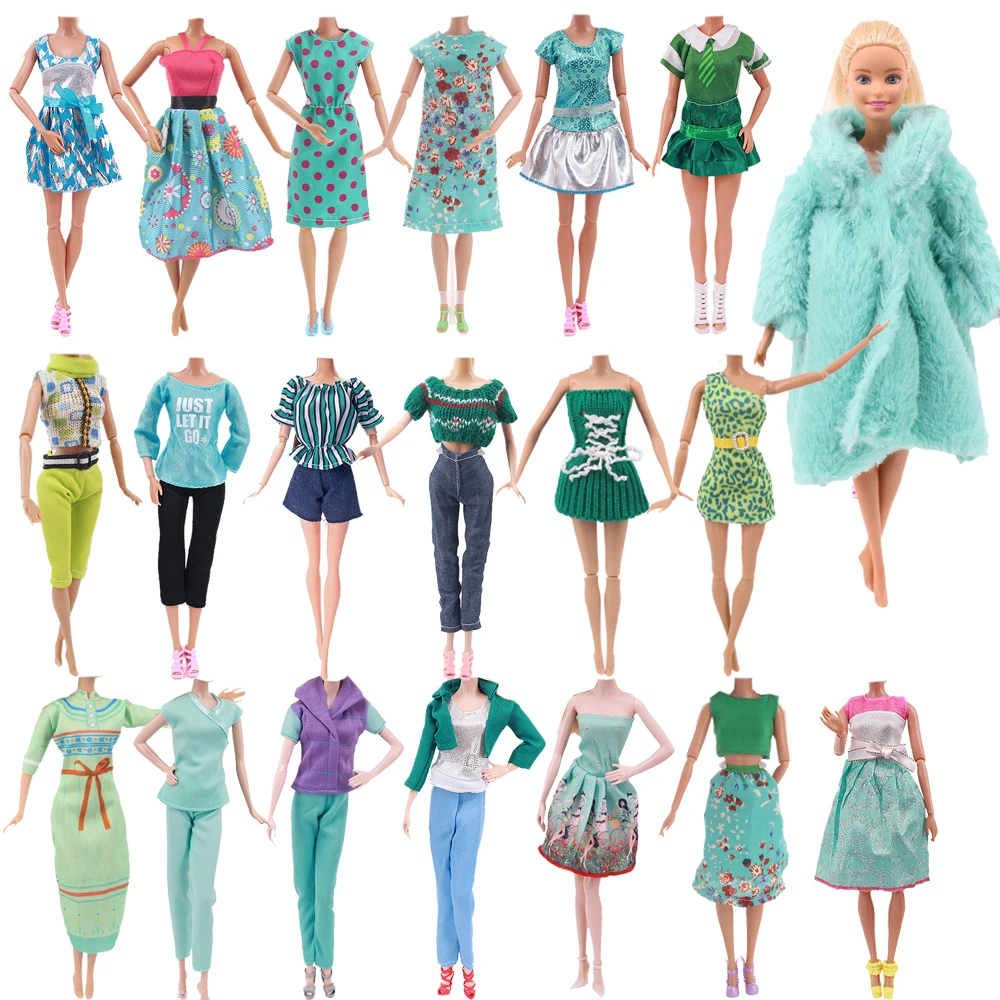 Куклы-Барби одежда зеленый костюм длинная пальто свитер юбка куртка подходит для