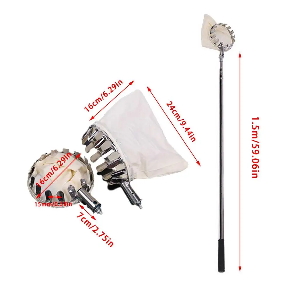 

Fruit Picker Fruits Catcher Pole With Bag Telescopic Fruit Catcher Picking Tool For Harvest Picking Citrus Pear Garden Tools