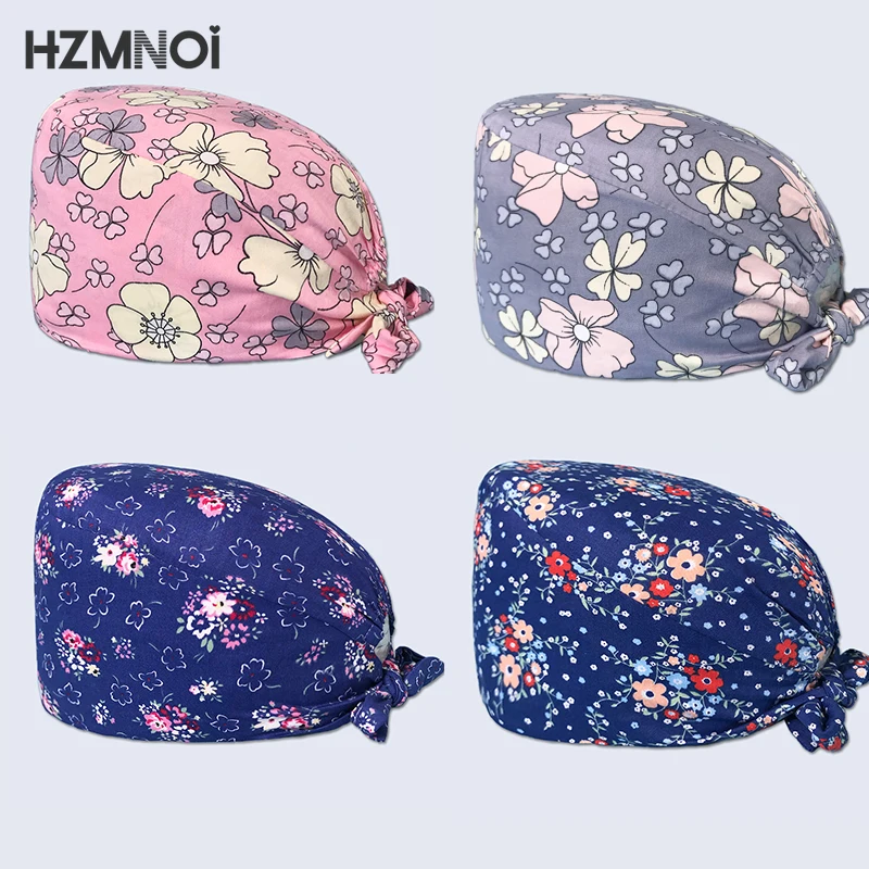 Шапка с мультяшным принтом для мужчин и женщин впитывающая пот косметолога