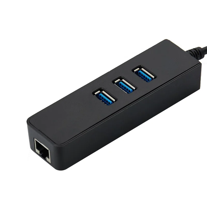 

USB3.0 Hub High Speed USB To RJ45 Ethernet Convertor Adapter Splitter 1000Mbps Network Card For Macbook Laptop PC Tablet