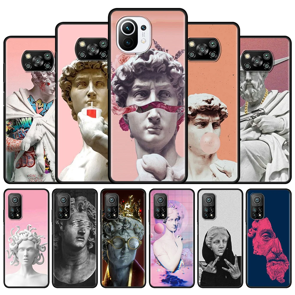 

Michelangelo Art Statue Aesthetic Silicone Case For Xiaomi Mi 10T Pro 10 11 Lite 5G 9T 11 A2 CC9 8 11 UItra CC9E 9 11X Cover