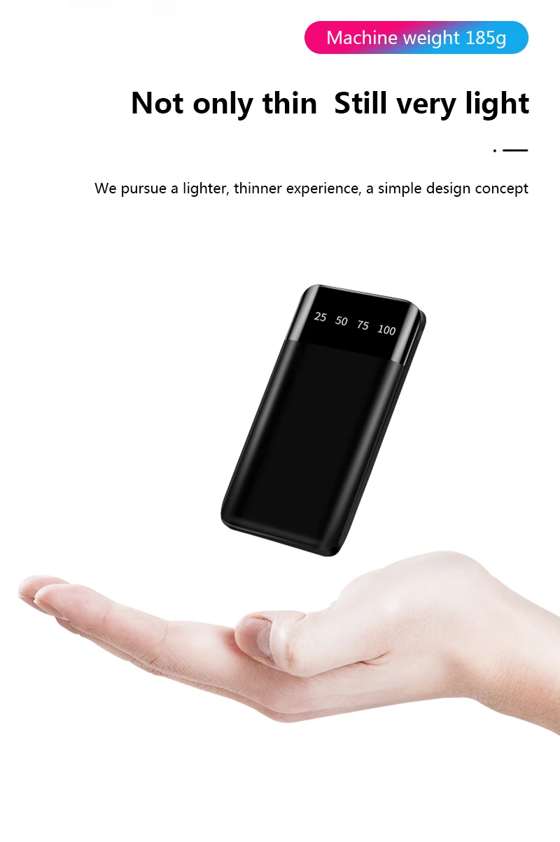 Внешний аккумулятор 10000 мАч для Xiaomi Mi 2 USB внешний аккумулятор портативное зарядное устройство Внешний аккумулятор повербанк для iPhone samsung huawei