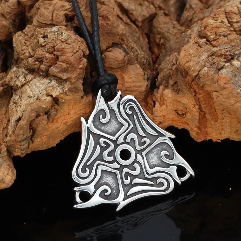 Nordic Viking odin raven stainless steel amulet pendant necklace | Украшения и аксессуары