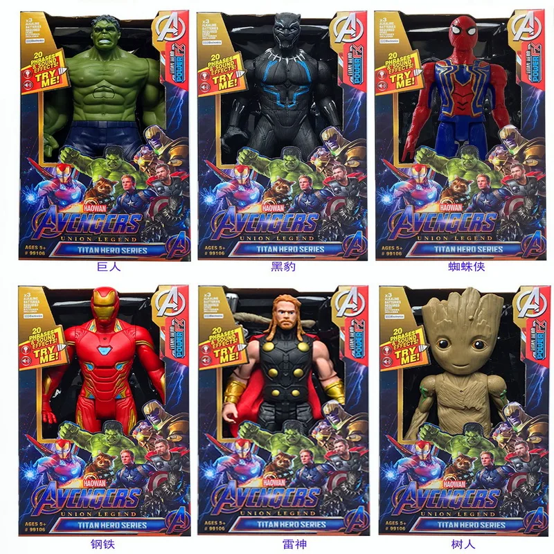 

30cm Marvel Super Heroes Avengers Endgame Thanos Hulk Captain America Thor Wolverine Venom Action Figure Toys Doll for Kid Boy
