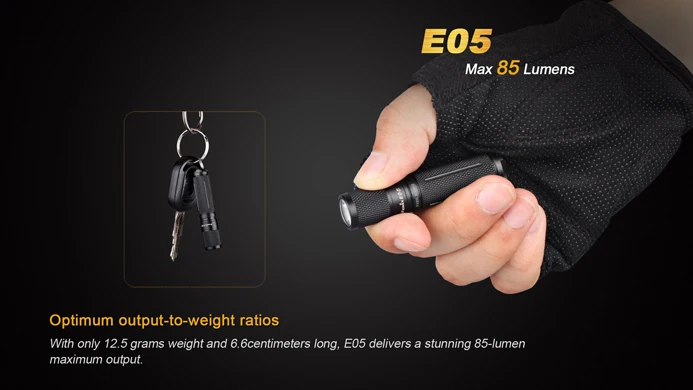 FENIX E05 Edition Cree XP-E2 светодиодный Flshlight 3 режима 85 люмен на 1* AAA аккумулятор
