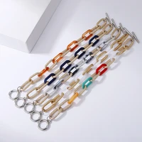 frosted patchwork multi color bracelet female retro hip hop acrylic rainbow chain fashion creative mixed color bracelet