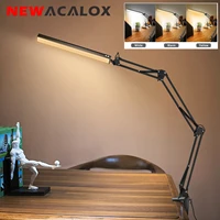 newacalox 10w led desk lamp dimmable home office light reading table lamps 3 color modes 10 brightness level eye caring lights