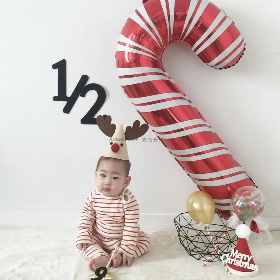 5 шт. 18 дюймов леденец на палочке с узором карамельной трости и алюминиевой фольги