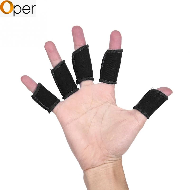 5 шт. защита для пальца рукав Поддержка спортивные палец шину охранник полосы