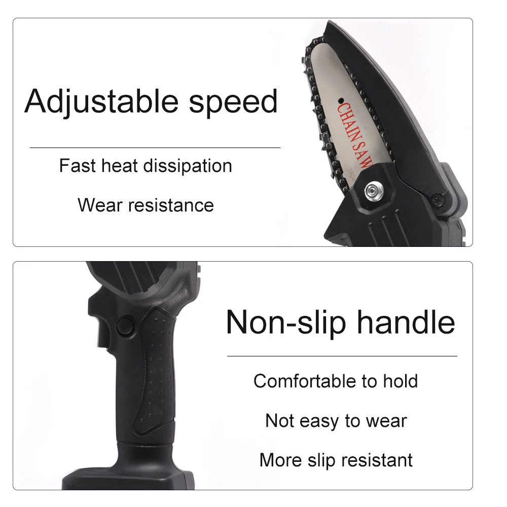 

Portable Electric Pruning Saw Woodworking Small Electric Chain Saw Rechargeable Mini One-hand Electric Saw Garden Logging Tool