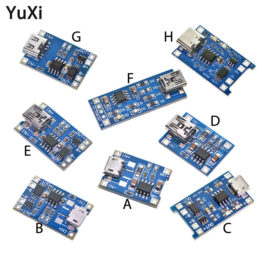 Micro TYPE C Mini USB коннектор 5V 1A 18650 TP4056 модуль зарядного устройства литиевой батареи