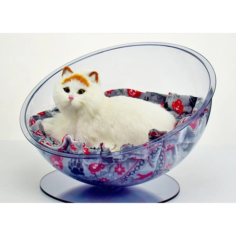 

Acrylic hemispheres with side display dust shield cat climbing capsule transparent hollow hemisphere cove