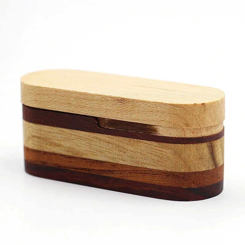 

2021 new solid wood integrated mini pipe Folding rotatable pipe Old-fashioned handmade double-layer portable pipe