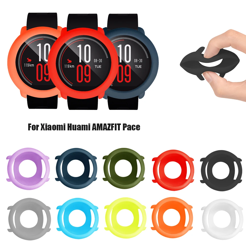Защитный чехол с силиконовой рамкой для Xiaomi Huami AMAZFIT Pace Watch бампер крышка смарт-часы аксессуары на замену