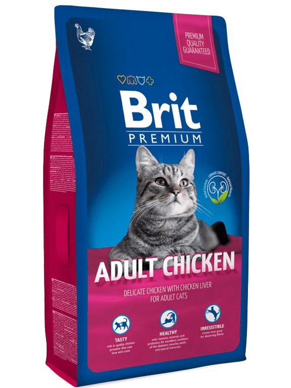 Brit Premium Cat Adult для взрослых кошек Курица 300 г.|Кошачий сухой корм| |