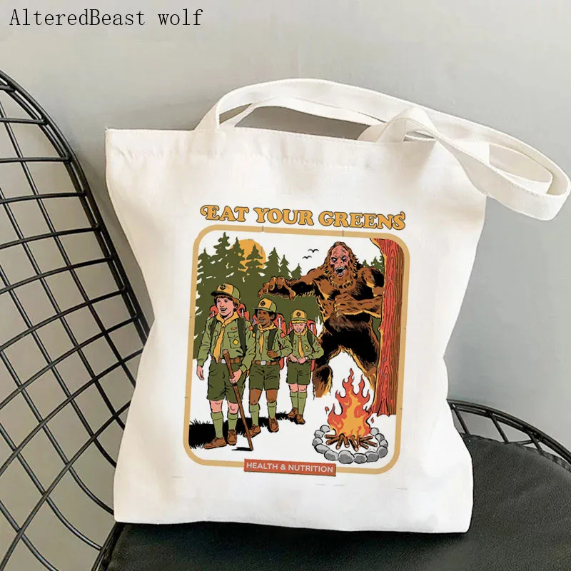 

Женская холщовая сумка-шоппер с рисунком зеленого цвета