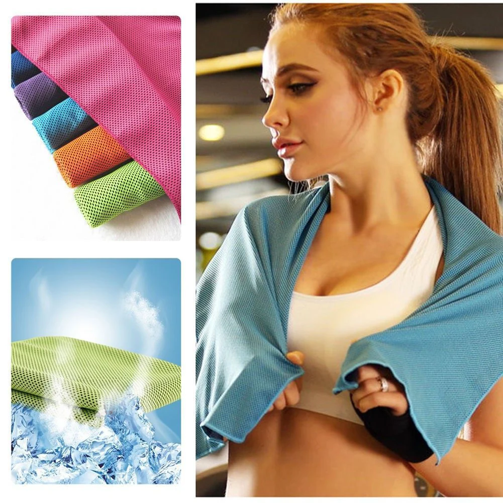 New Sports Ice Towel Reusable Enduring Cooling Quick Dry Instant Cold Chilly Pad Sweat Tool Running | Дом и сад