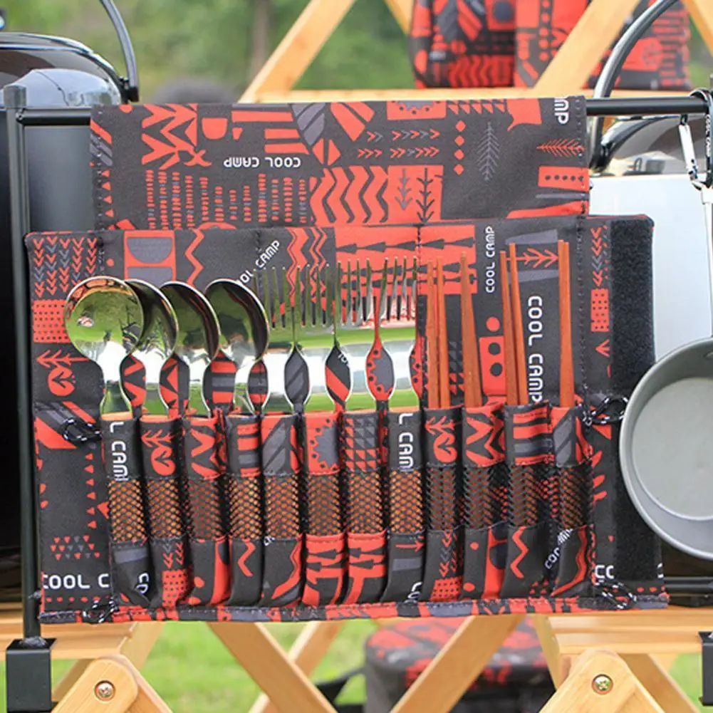 

Easy to Clean Camp Supplies Drawstring Design Camp Utensil Set for Outdoor