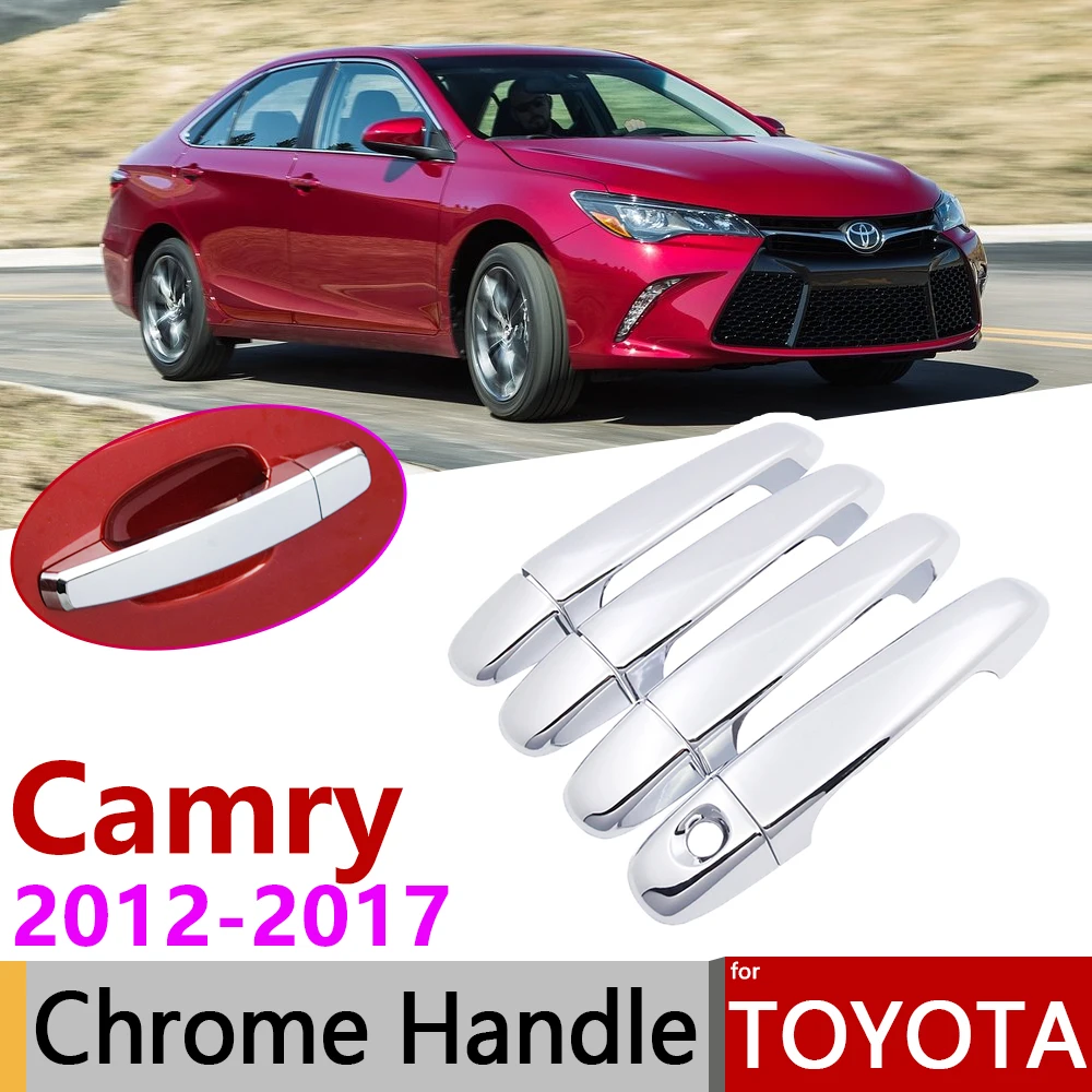 

for Toyota Camry XV50 Daihatsu Altis Aurion 2012~2017 Chrome Door Handle Cover Car Accessories Stickers Trim Set 2014 2015 2016