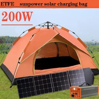 sun power 200w solar panel portable foldable charger for phone laptop camping outdoor
