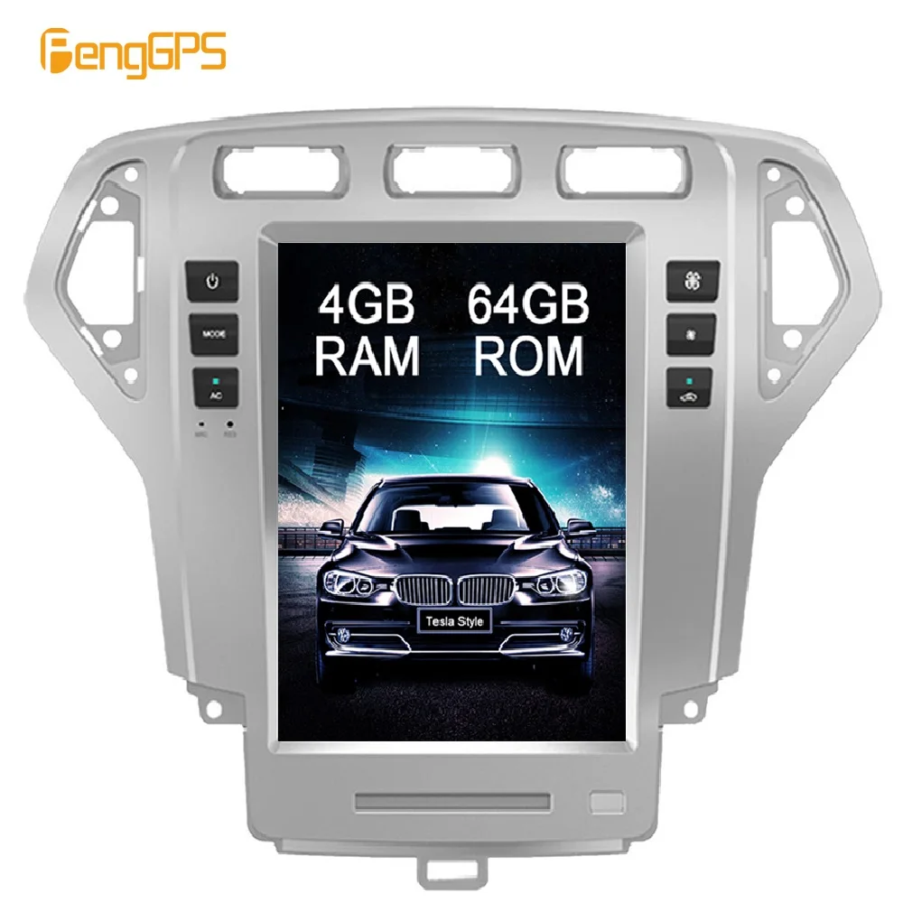 Android 8,1 автомобильный gps-навигация, dvd-плеер для Ford Fusion Mondeo MK4 2007-2010 4G+ 64G 4K видео Tesla стиль 10," ips 6 ядерный блок