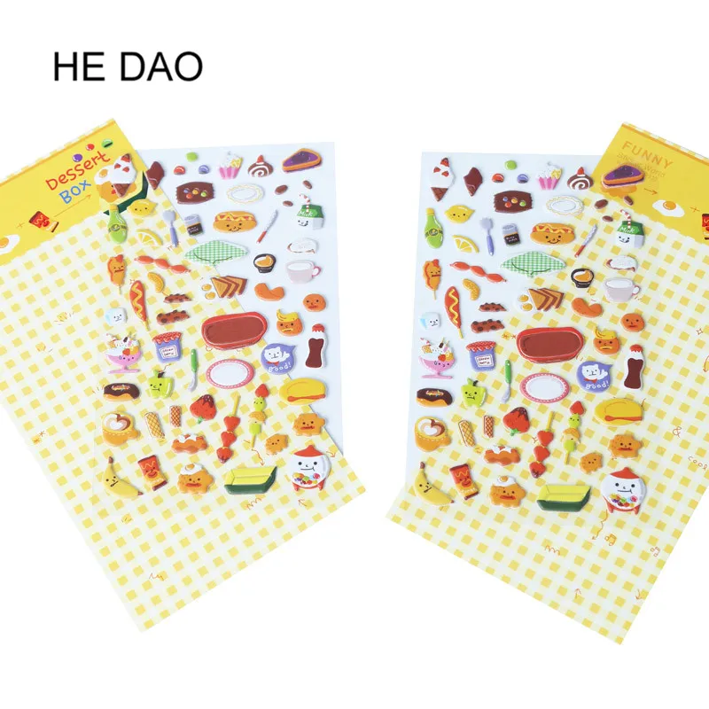 1 шт. милые наклейки объемные 3D рисунки из мультфильма ПВХ девочки/Мальчики День