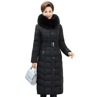 2021 x long winter jacket women hooded winter coat fur collar thicken warm down jacket female outerwear long parka