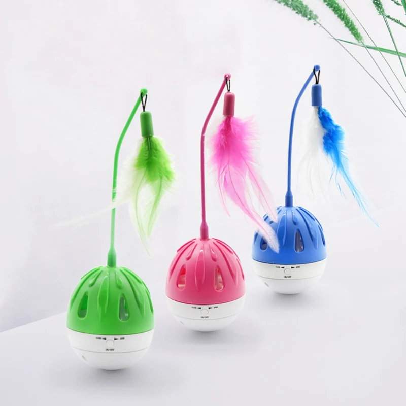 

Cat Toy Stick Feather Pet Cat Toy Tumbler Cat Toy Electric Timing Voice Leakage Automatic Cat Teasing2800MAH