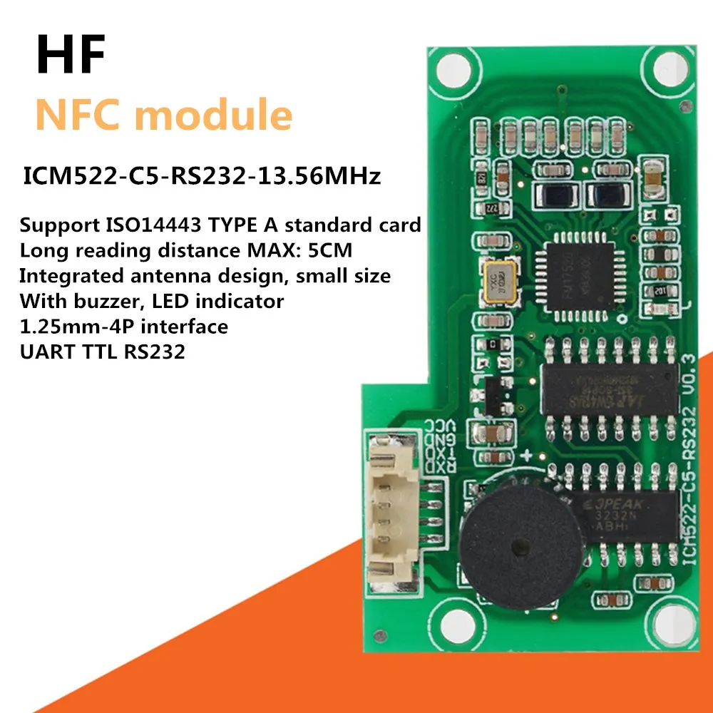 ISO14443A protocol all-in-one card intelligent identity reading IC card RFID reader module solution FM17520