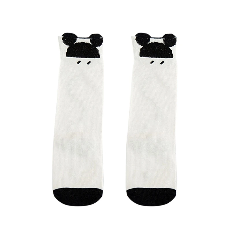 S Kids Autumn Winter Hot Cute Kids Fox Socks Totoro Socks Bear Pancake Cartoon Girls Knee High Socks Baby Long Socks - Цвет: S