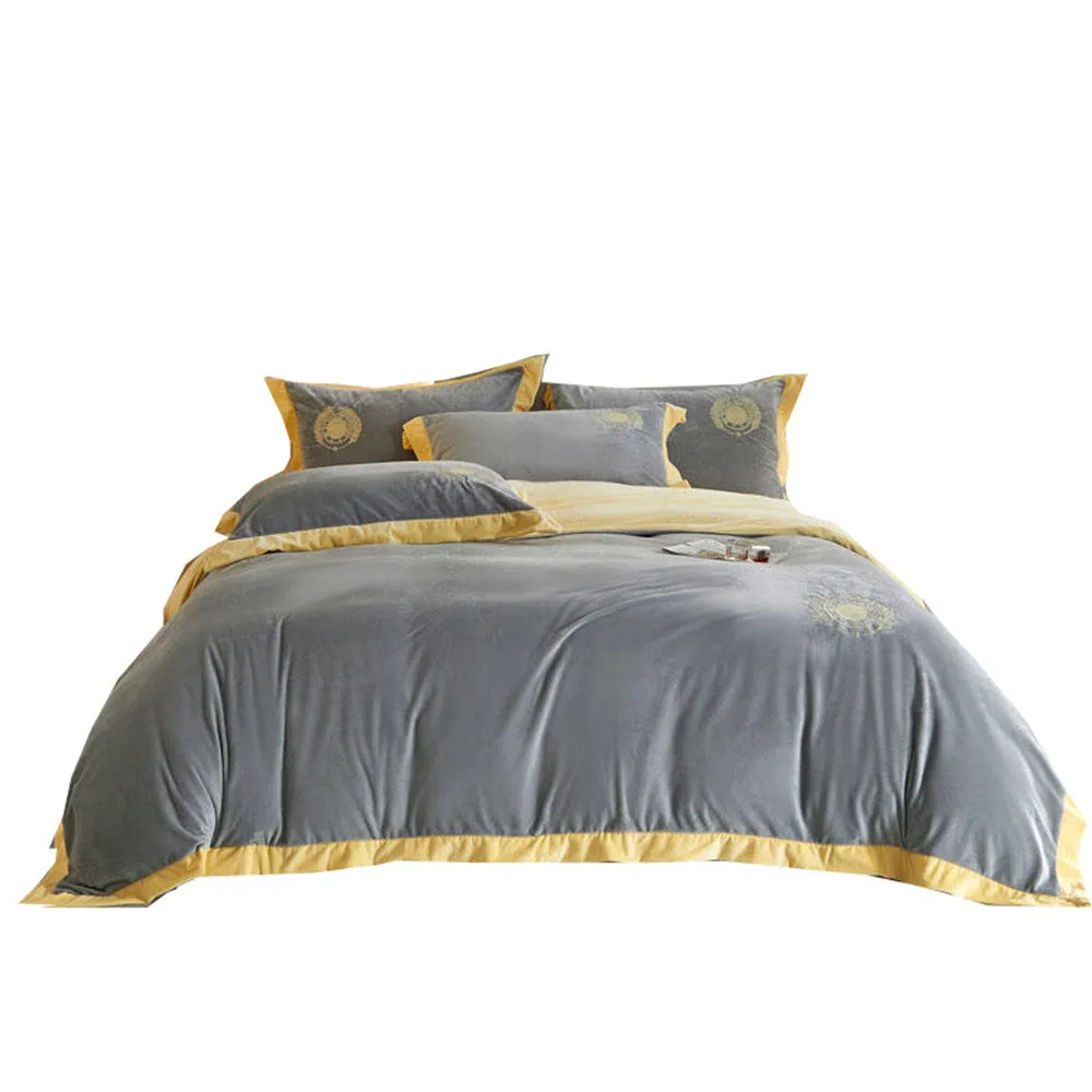 Зимний комплект постельного белья роскошный двухсторонний пододеяльник