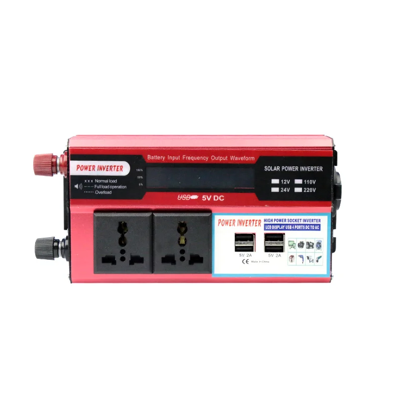 500W Four USB Watt DC 12V to AC 220V Portable Car Power Inverter Charger Converter Adapter 12 220 Modified Sine Wave | Обустройство