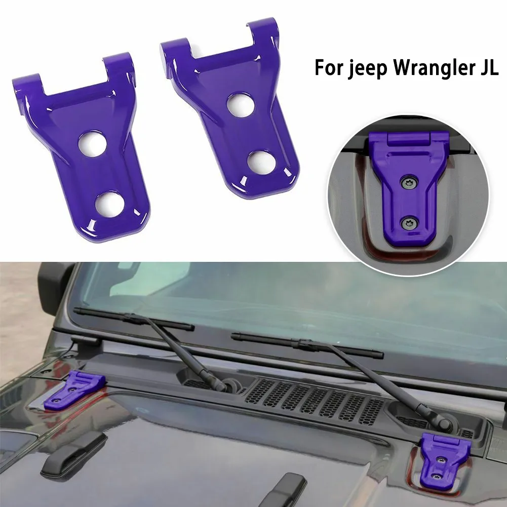 

Front Engine Hood Hinge Cover Trim Set Garnish For Jeep Wrangler JL/JT Gladiator 2018+ ABS Car Accessories Decoration Stickers