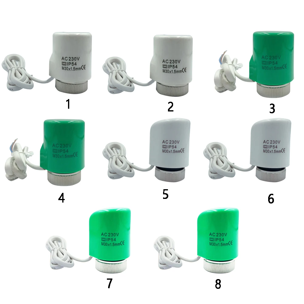 

230V 2W Replacement Electric Thermal Actuator Practical Normally Open Close Radiator Home Manifold Temperature Control PC