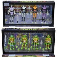 original neca 4pcs classic movie teenage mutant ninja turtles u s venue limited edition garage kit toys gift