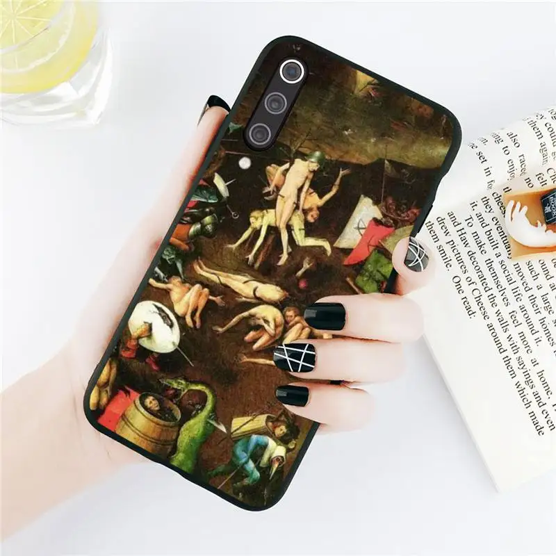 

Hieronymus Bosch art design pattern Phone Cases For Xiaomi Redmi note 7 8 9 t k30 max3 9 s 10 pro lite Luxury brand shell funda