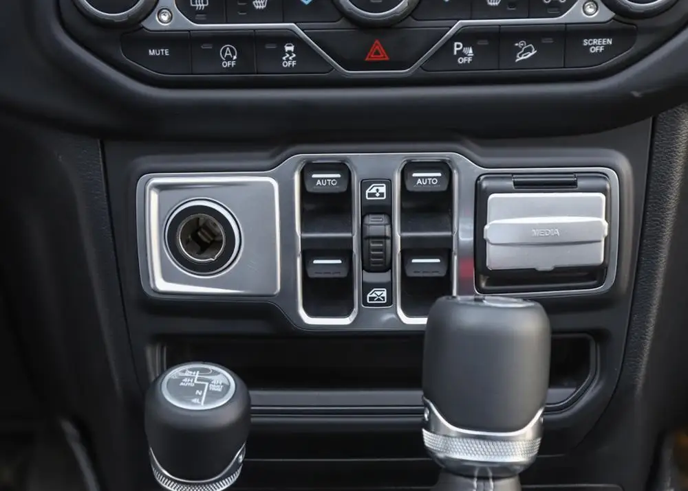 

Window Control Panel Cigarette Lighter USB Socket Decoration for Jeep Wrangler JL 2018 2019 Gladiator JT 2020 Car Accessories