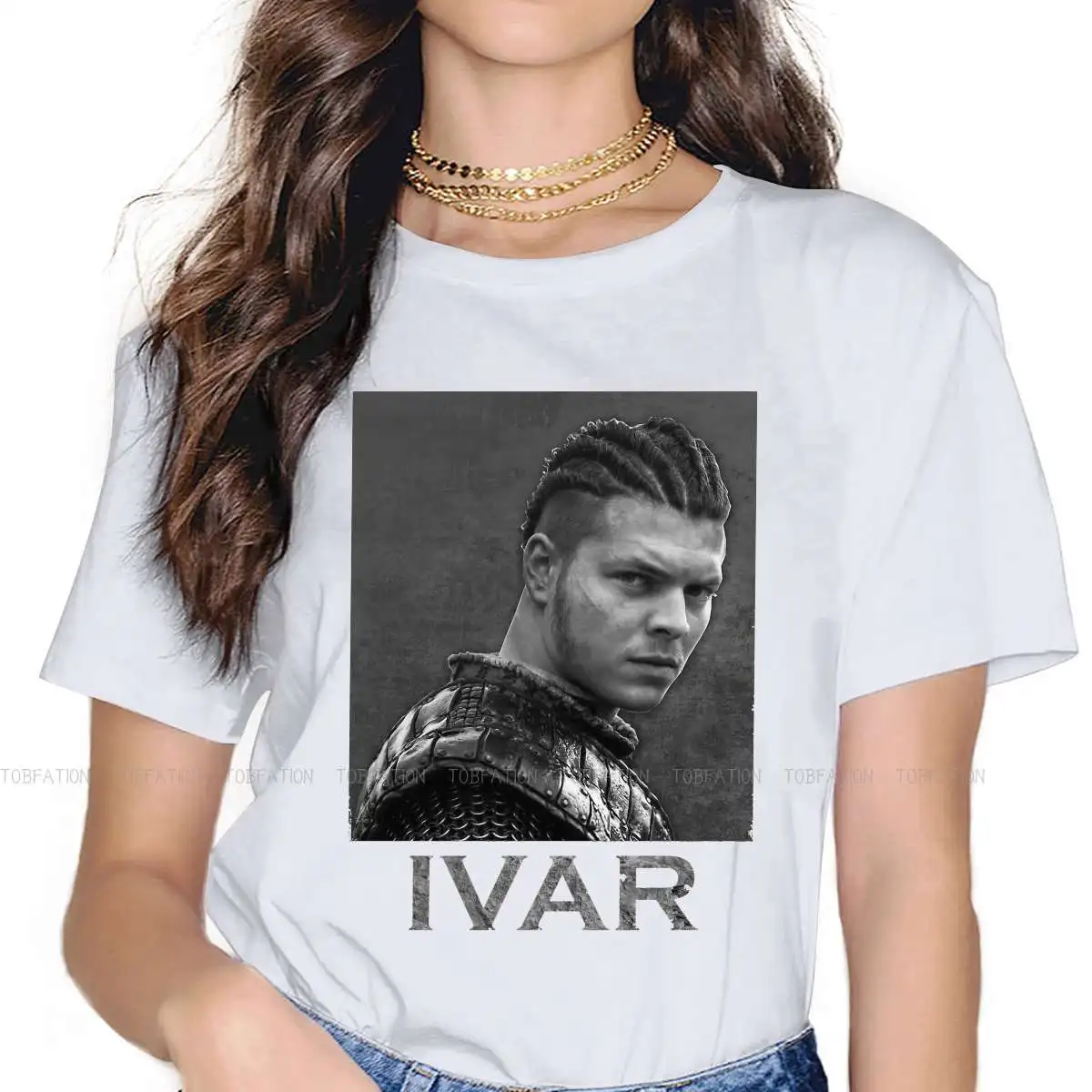 

Ivar женские футболки викингов, Канада, историческая драма, гранж, винтажная Женская одежда, большие размеры, из хлопка