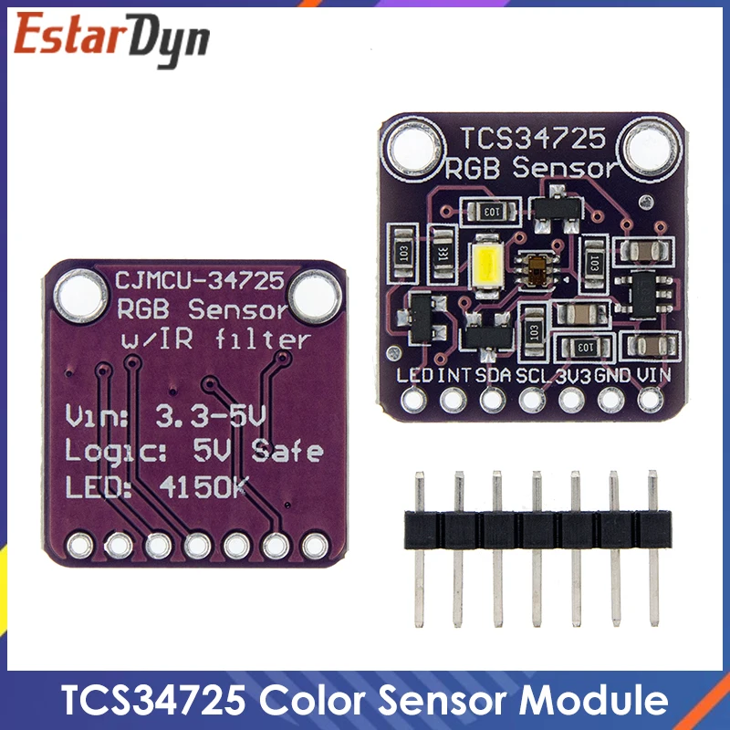 

CJMCU-34725 TCS34725 Цвет Сенсор RGB Цвет Сенсор модуль макетной платы