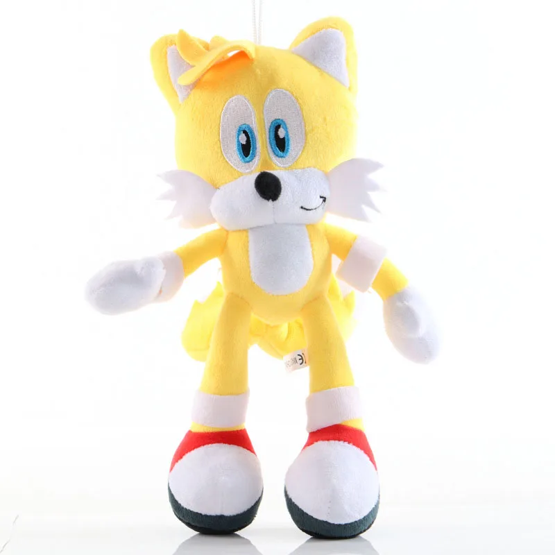 1pcs 23-26cm Sonic Plush Doll Toys Black Blue Yellow Soft Stuffed Toy for Children Kids Birthday Best Gift | Тематическая одежда и