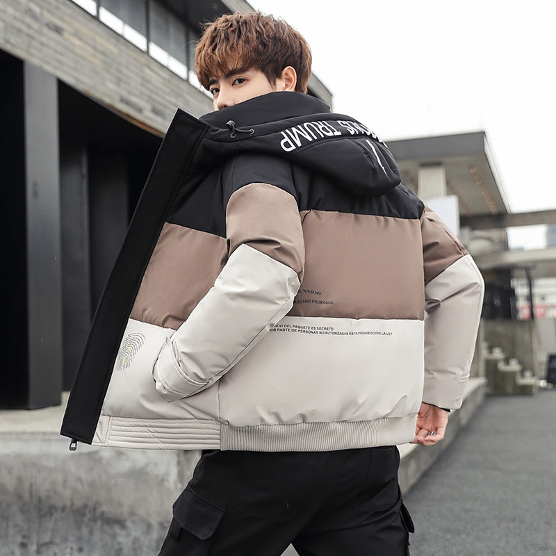 Casual 2022 Fashion Winter Duck Down Jackets For Mens Outwear Warm Parkas Hooded Short Puffer Coats Autumn Thick Tops Clothing