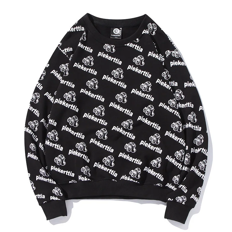 

Man 2021 Classic Character Printing Loose Hooded Men's Hip Hop Tide Brand Hoodies Streetwear Male Hoodie