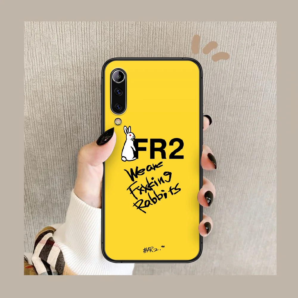 

FR2 Trendy brand Phone case For Xiaomi Mi note 10 A3 9 MAX 3 A2 8 9 Lite Pro ultra black Cell 3D Hoesjes Tpu Shell Luxury Etui