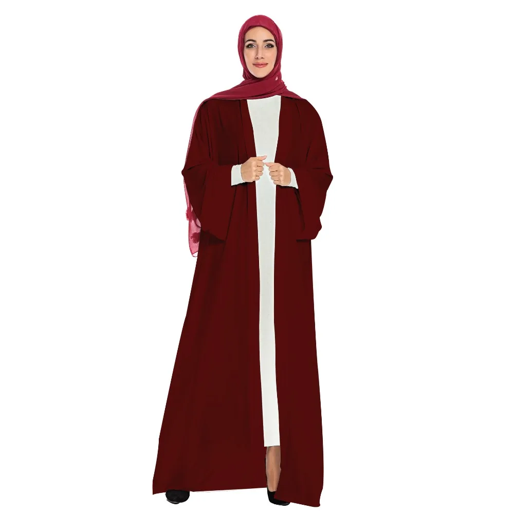 Элегантное мусульманское Открытое платье abaya Макси кардиган кимоно для вечеринок длинные халаты Jubah Ближний Восток Eid Рамадан Арабский исламский