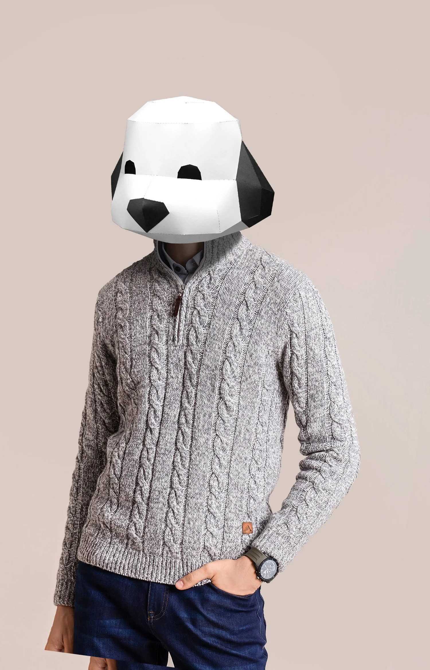 

Paper Mask 3d Cute Dog Costume Cosplay DIY Paper Craft Model Mask Christmas Halloween Prom Party Gift