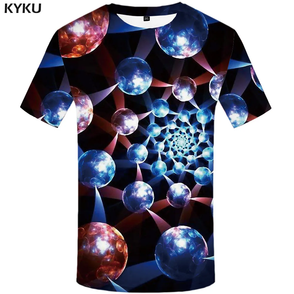 Футболка с 3D-принтом Galaxy Мужская футболка психоделическим принтом