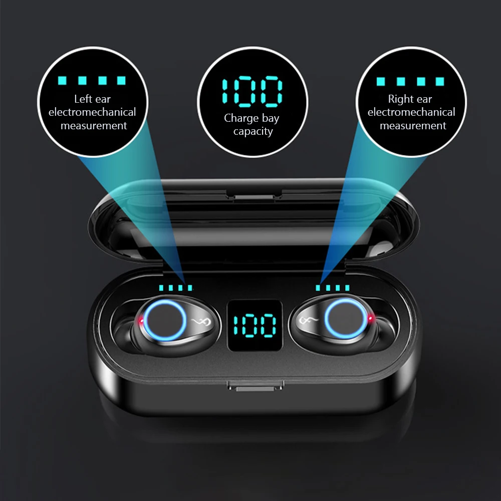 Bluetooth 5 0 Беспроводная спортивная водонепроницаемая гарнитура с 2000 мАч|Наушники и