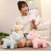 cartoon unicorn stuffed animals plush toy peluche home doll pillow pp cotton filled baby room decoration ornaments holiday gifts