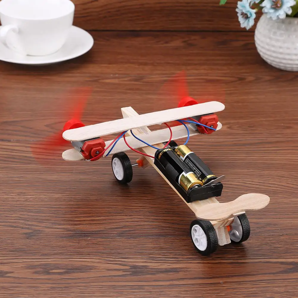

Twin Blades Electric Skating Aircraft Kit Toy Airplane Science DIY Model Set Twin Blades Electric Skating Aircraft Kit Kids Toy